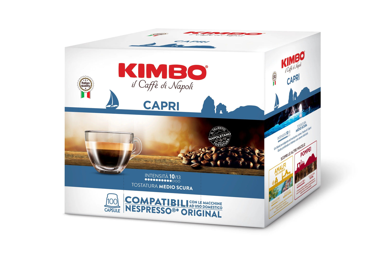 Caffè Kimbo Capri - Capsule Compatibili Nespresso® – Gusto Equilibrato e Fruttato