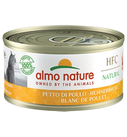 Almo Nature – HFC Natural – Alimento umido per gattini da 2 a 12 mesi (24 lattine da 70g) – Gusto Petto Di Pollo