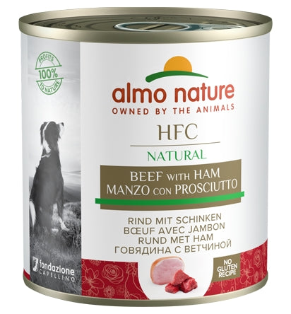 Almo Nature – HFC Natural – Manzo con Prosciutto – Umido Cane Naturale – 12 x 280g