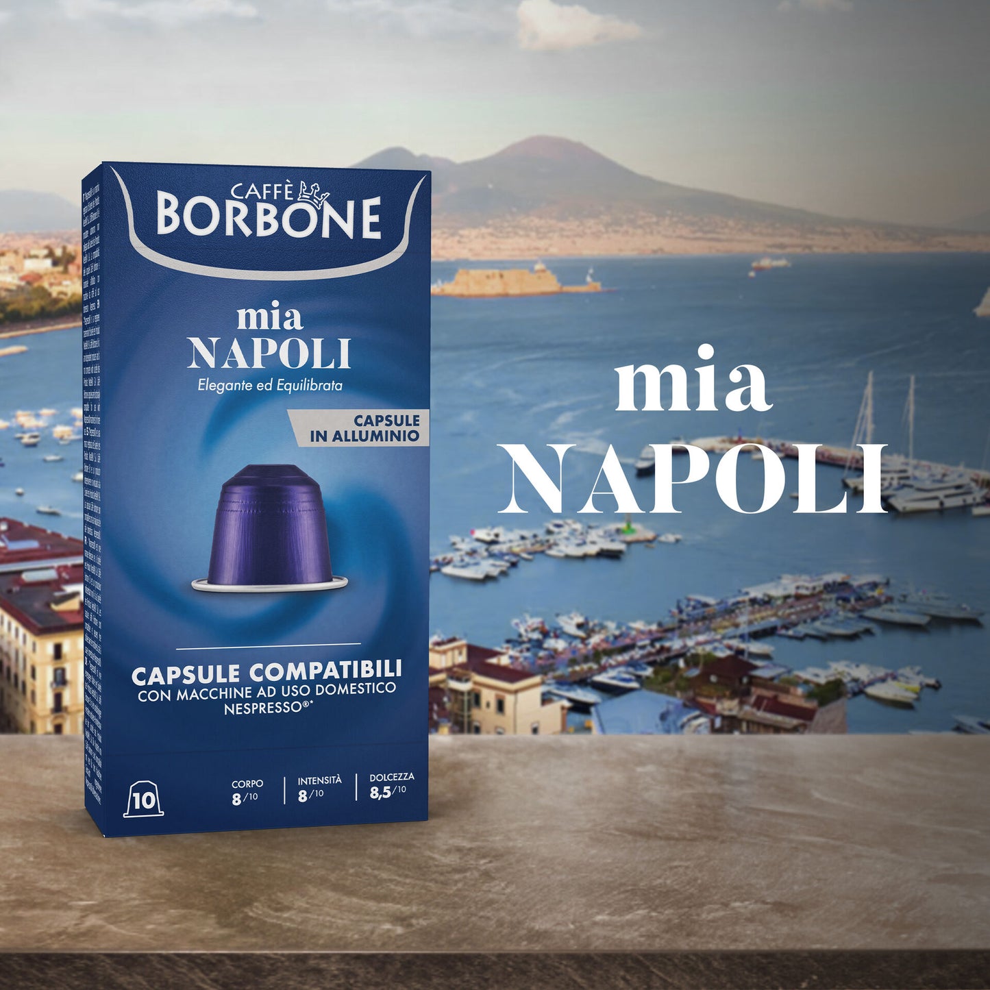 Caffè Borbone – kompatibel mit Nespresso – Aluminiumkapseln – Mia Napoli Blend