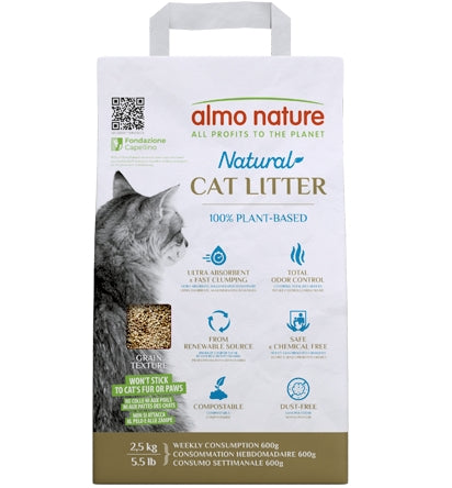 Almo Nature – Lettiera Naturale Per Gatti – Grain Texture – Sacco da 2.5 Kg