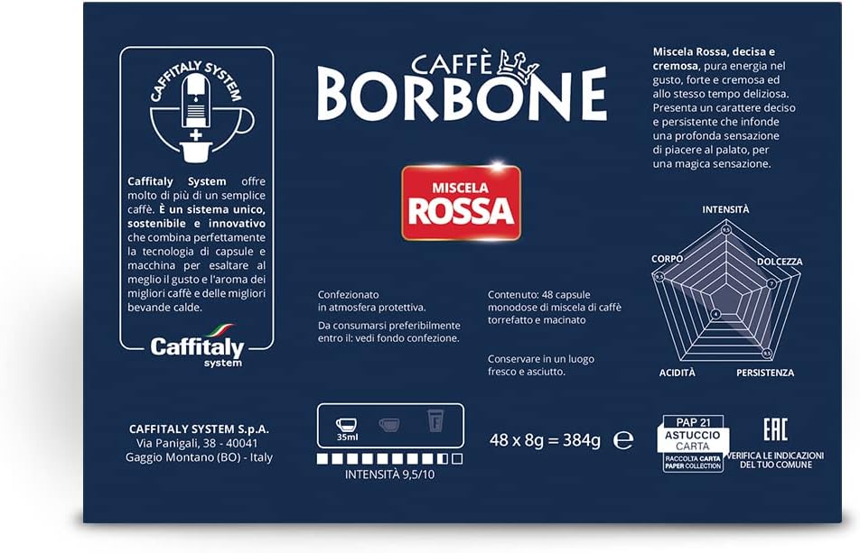 Caffè Borbone – Compatibili per Macchine da caffè Caffitaly® – Miscela Rossa