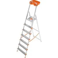 Colombo – Scala Attica In Alluminio Con Vaschetta Porta Oggetti – 7 Gradini