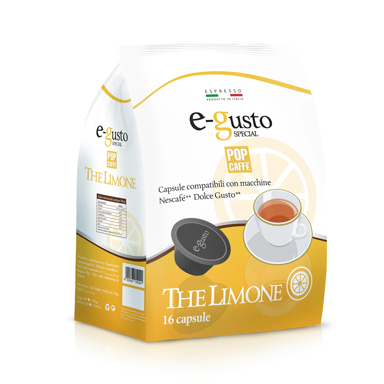 Pop Caffè Dolce Gusto Zitronentee – Kompatible Kapseln – Frischer und durstlöschender Geschmack