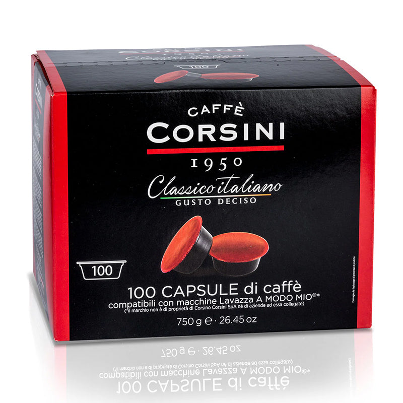 Caffè Corsini - 100 Capsule Compatibili A Modo Mio - Miscela Classica
