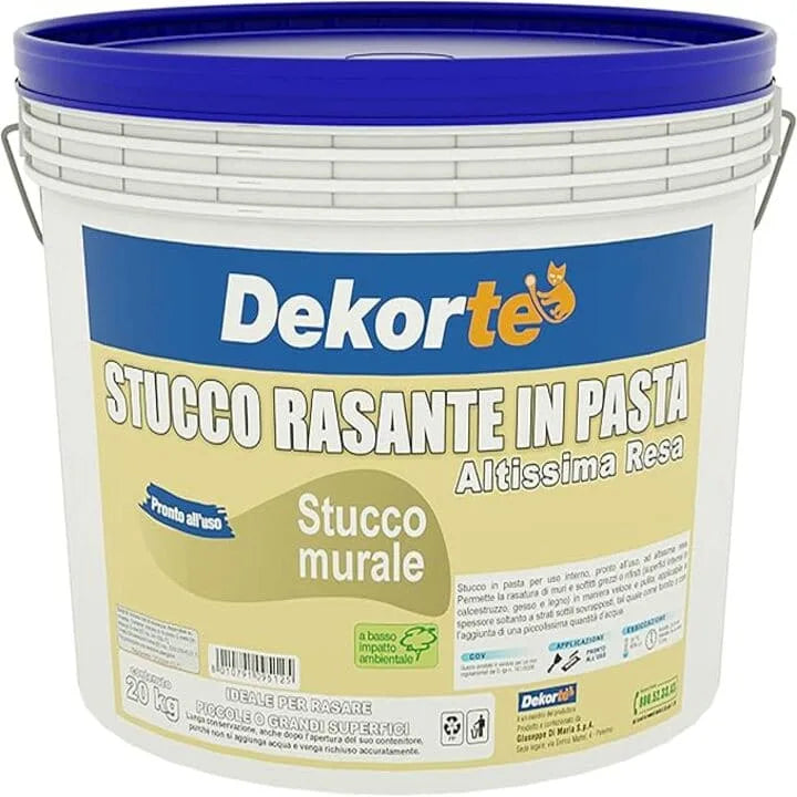 GDM – Stucco Rasante in Pasta Ideale per Rasature di Pareti – Bianco – 20 kg
