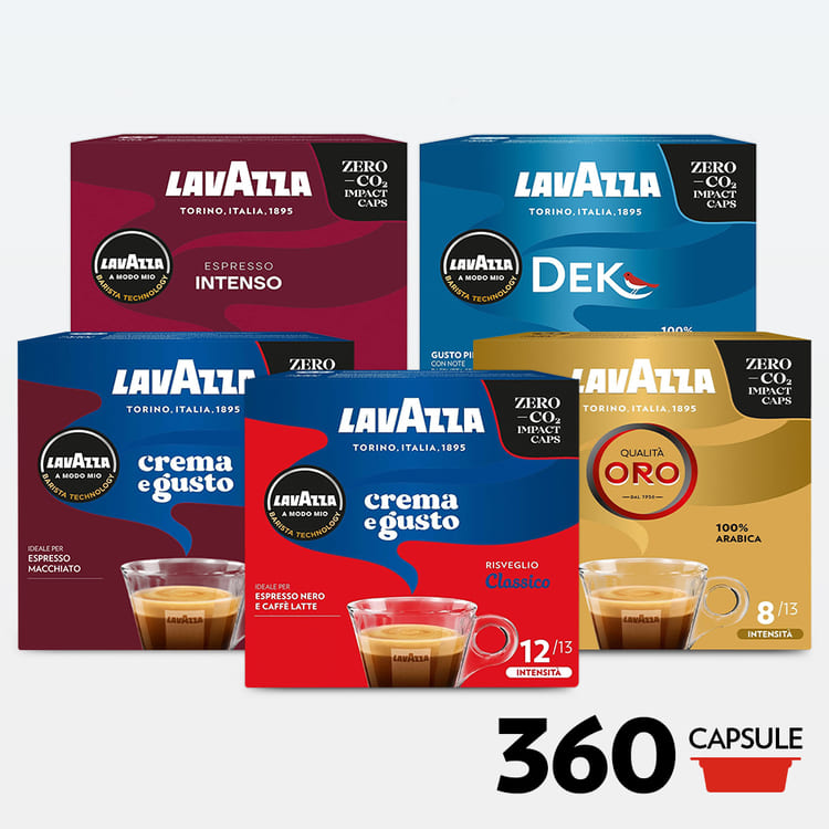 Caffè Lavazza – A Modo Mio – Mix Degustazione – 360 Capsule ( Box da 36 Capsule )