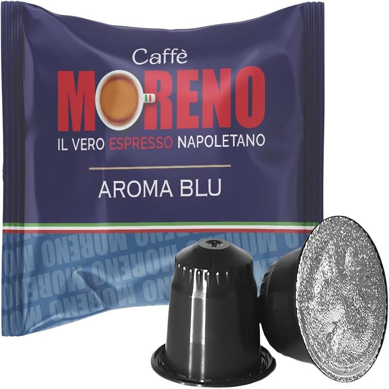Caffè Moreno - 100 Capsule Compatibili Nespresso - Aroma Blu
