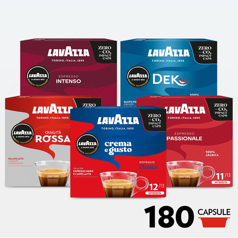 Caffè Lavazza – A Modo Mio – Mix Degustazione – 180 Capsule ( Box da 36 Capsule )