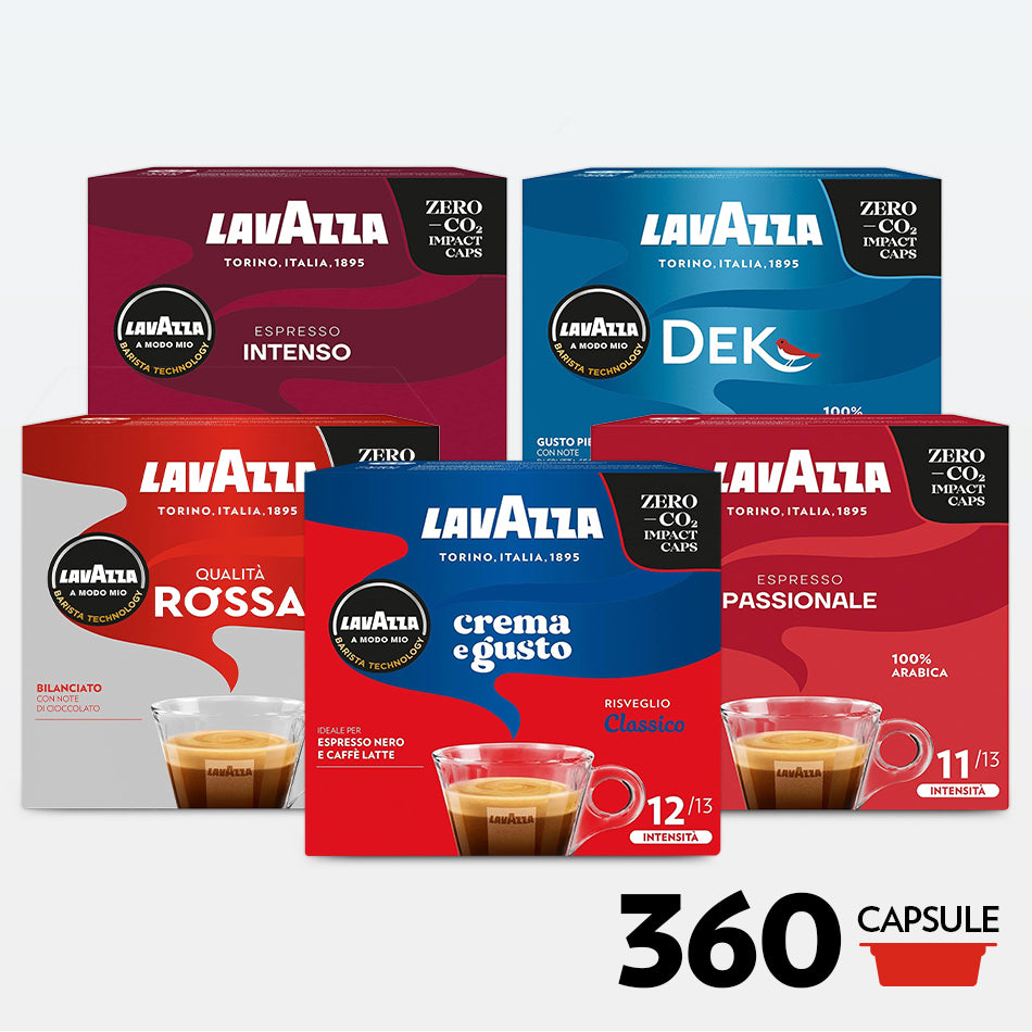 Caffè Lavazza – A Modo Mio – Mix Degustazione – 360 Capsule ( Box da 36 Capsule )