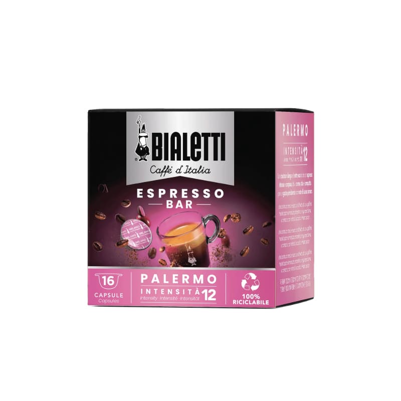 Caffè Bialetti Palermo – Capsule Originali Bialetti, Gusto Morbido e Aromi Mediterranei