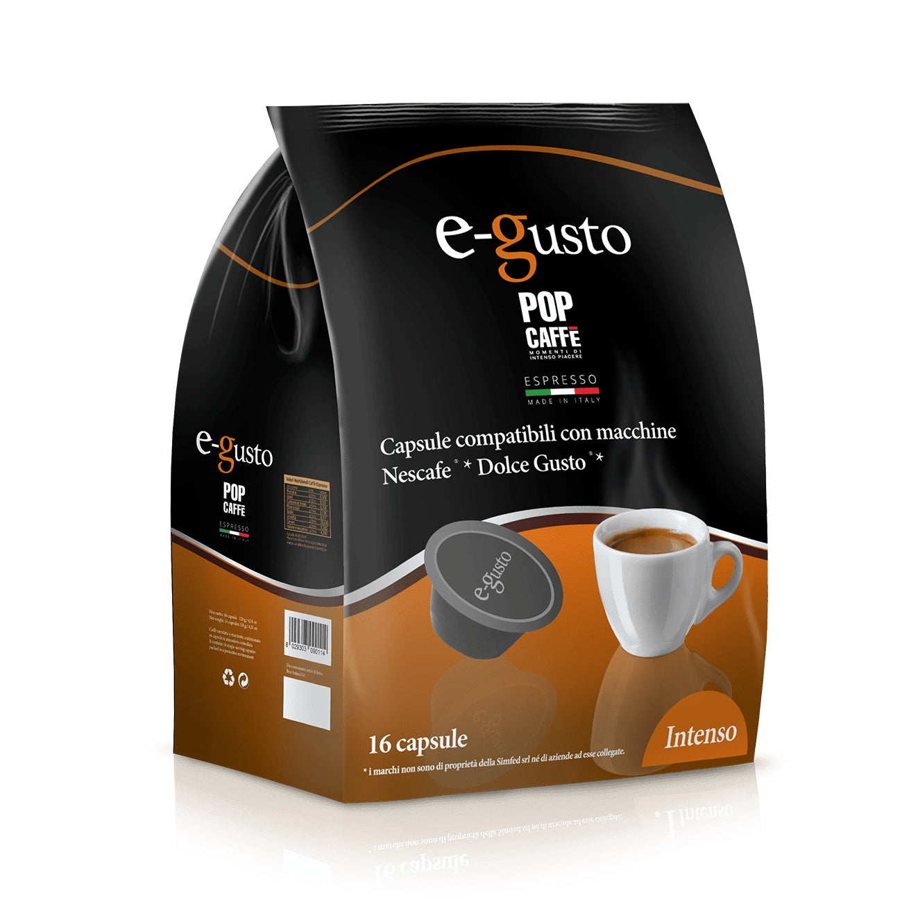 Pop Caffè Dolce Gusto Intenso – Capsule Compatibili Dolce Gusto – Gusto Forte e Deciso