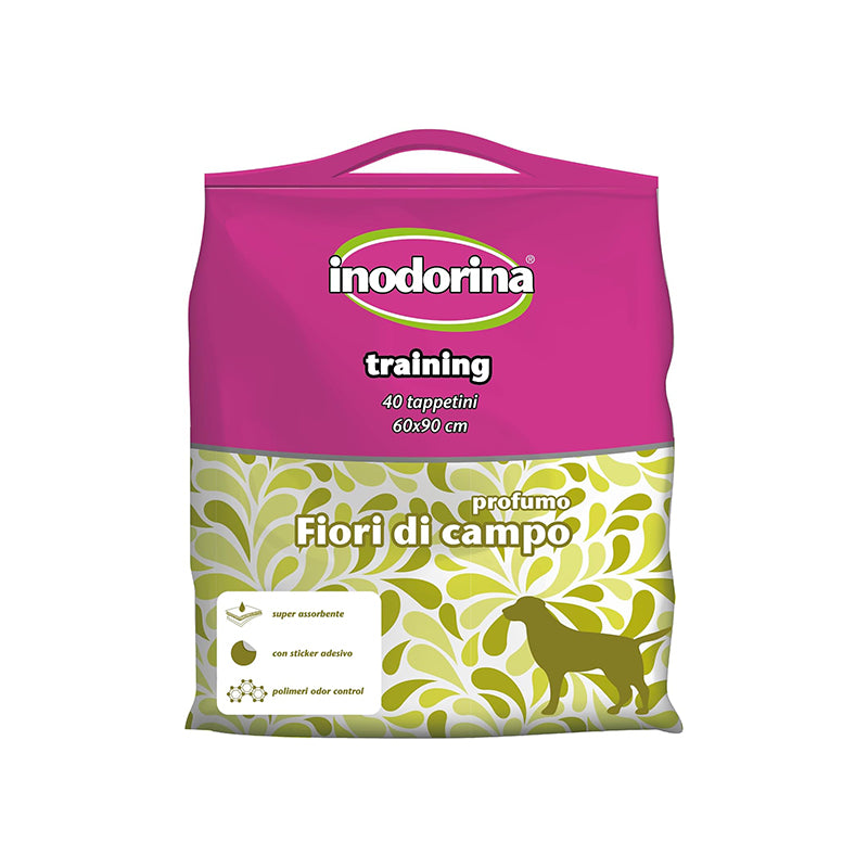 Inodorina - Duftende Hygienematte - Aus reiner Zellulose, super saugfähig - Duft: Wildblumen - Größe 60x90 cm - 40 Stück