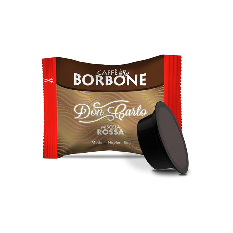 Caffè Borbone Don Carlo Rossa – Compatibile A Modo Mio – Miscela Forte e Energica – Box da 50 Capsule