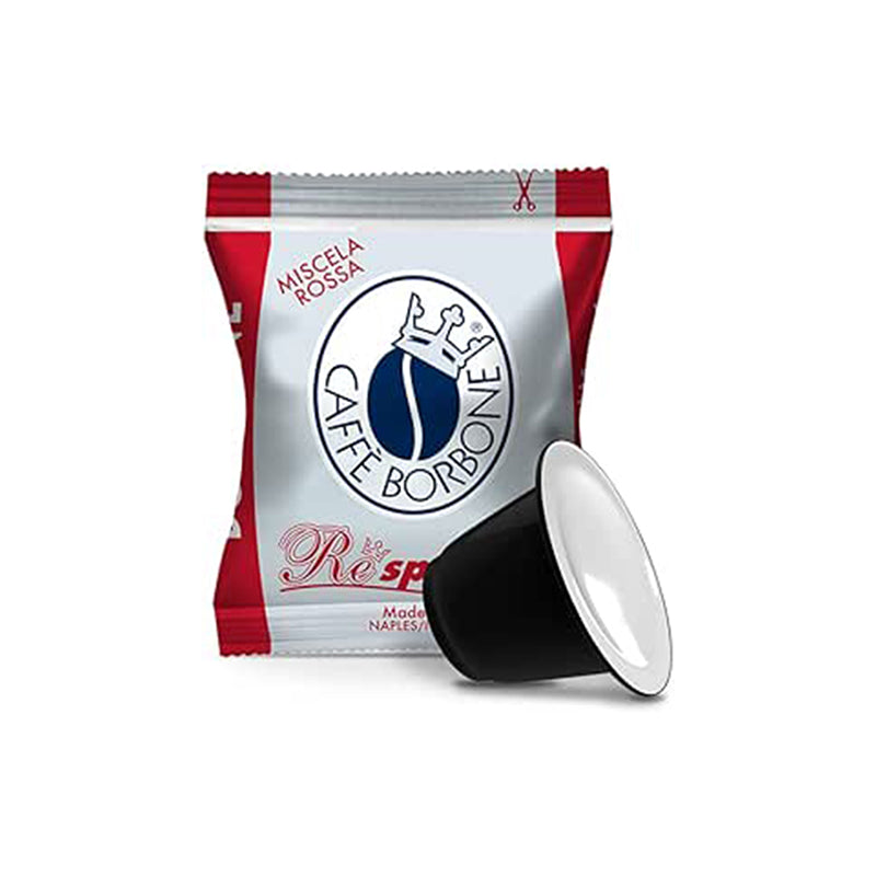 Caffè Borbone Nespresso Rossa – Compatibile Nespresso – Miscela Forte e Energica – Box da 50 Capsule
