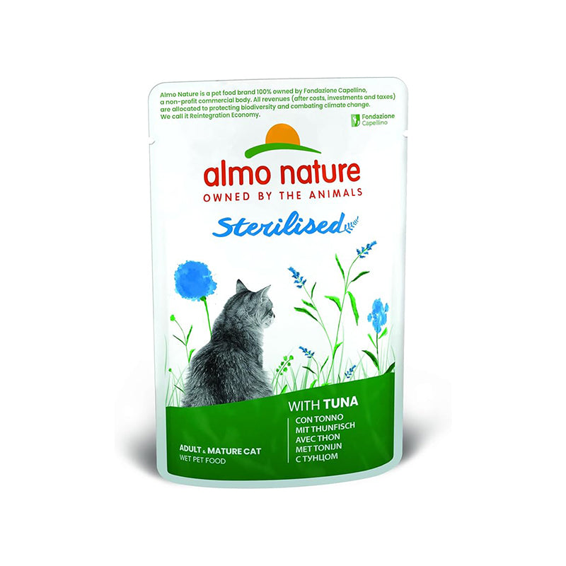 Almo Nature – Functional Sterilised – Alimento Umido per Gatti Adulti con Tonno – (30 bustine da 70g)