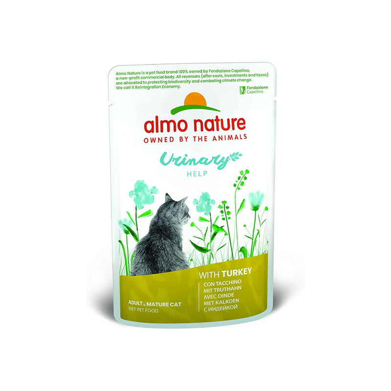 Almo Nature – Functional Holistic Urinary Help – Alimento Umido per Gatti Adulti con Tacchino – (30 bustine da 70g)