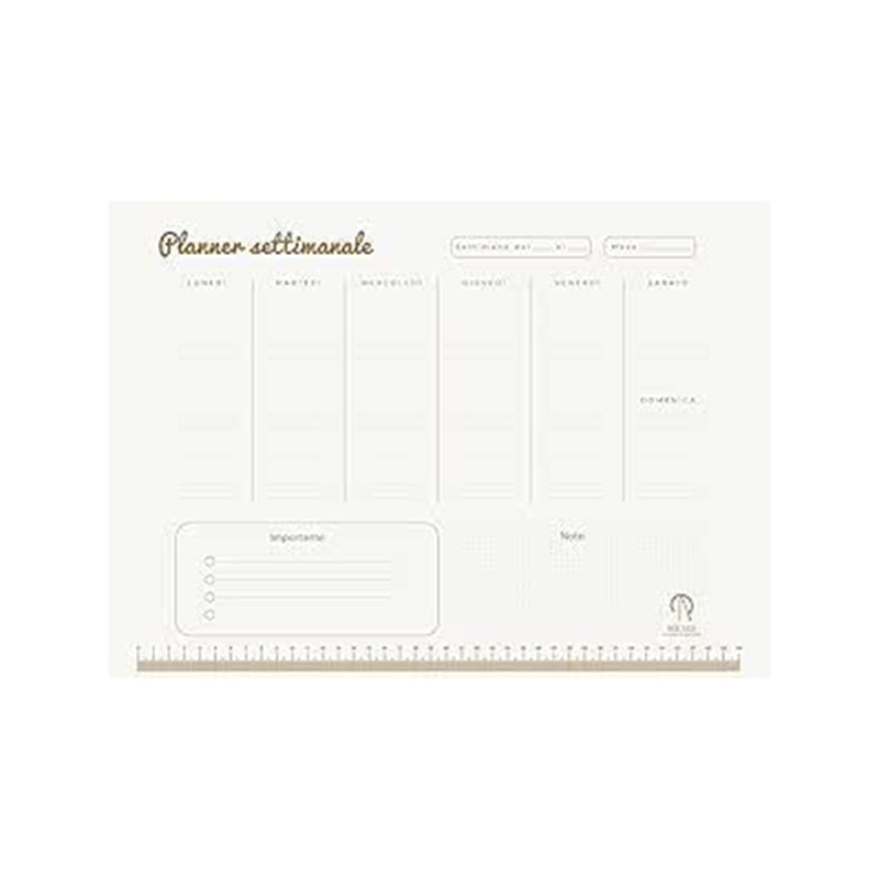 Rocard ® | Planner 2025 | Settimanale da Tavolo con tutte le Date Stampate in Carta Di Altissima Qualità | Agenda 2025 | Planning 2025 Settimanale da Scrivania | 53 Fogli