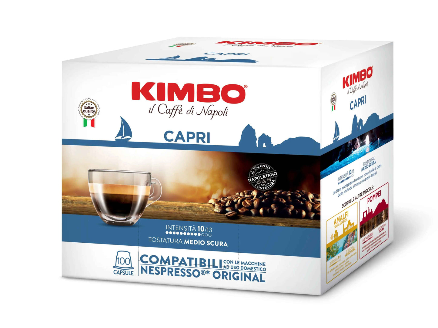 CAFFE KIMBO - NESPRESSO - 50 CAPSULE MISCELA CAPRI - 1 CONFEZIONE DA 50 CAPSULE