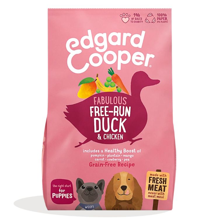 Edgard & Cooper – Crochette Cani – Cuccioli – Anatra/Pollo – 2.5kg