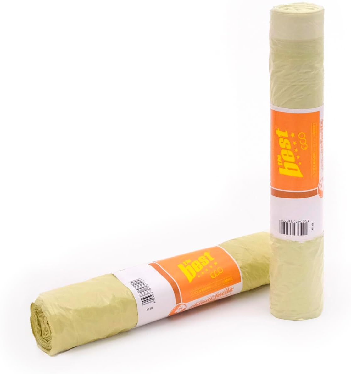 Rocard® | 110L Müllbeutel mit Griffen, 80er-Pack, Müllsäcke für die interne und externe Abfallsammlung, durchstichsichere 70x110cm Müllsäcke – 8 Rollen Müllsäcke