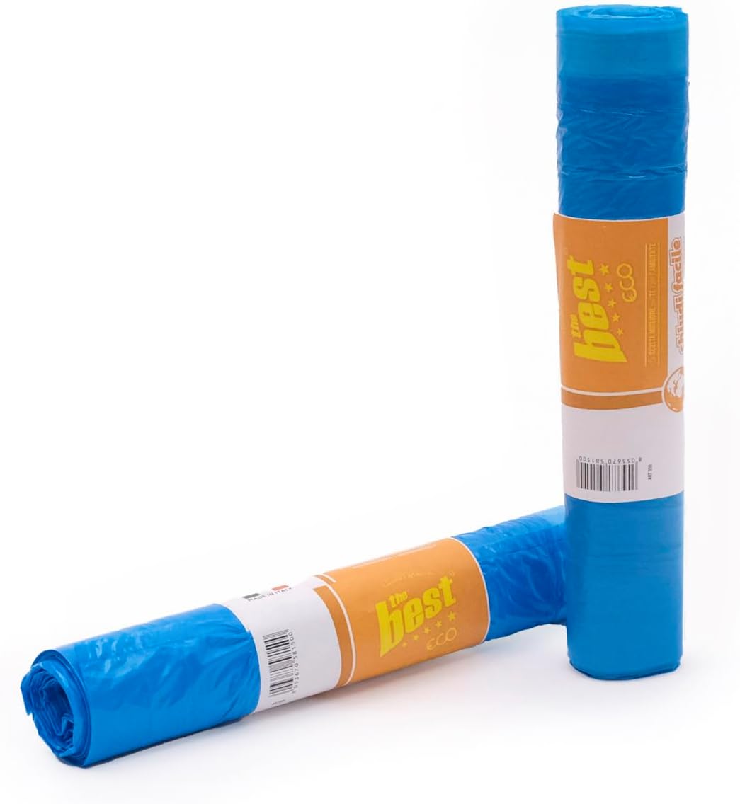 Rocard® 110L Müllsäcke – 100 stabile Säcke mit Griffen, 10 Rollen, für den Innen- und Außenbereich