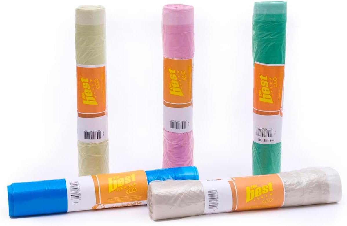 Rocard® | 35 Liter Müllbeutel mit Griffen, 80er-Pack, Müllbeutel für die externe und interne Mülltrennung, 50x60 cm, durchstichsichere Müllbeutel – Müllsäcke | 4 Rollen à 20 Stück.