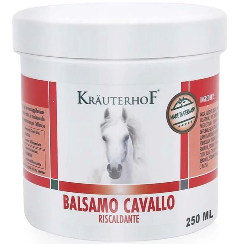 Kräuterhof – Balsamo per cavalli riscaldante, gel massaggiante – 250 ML
