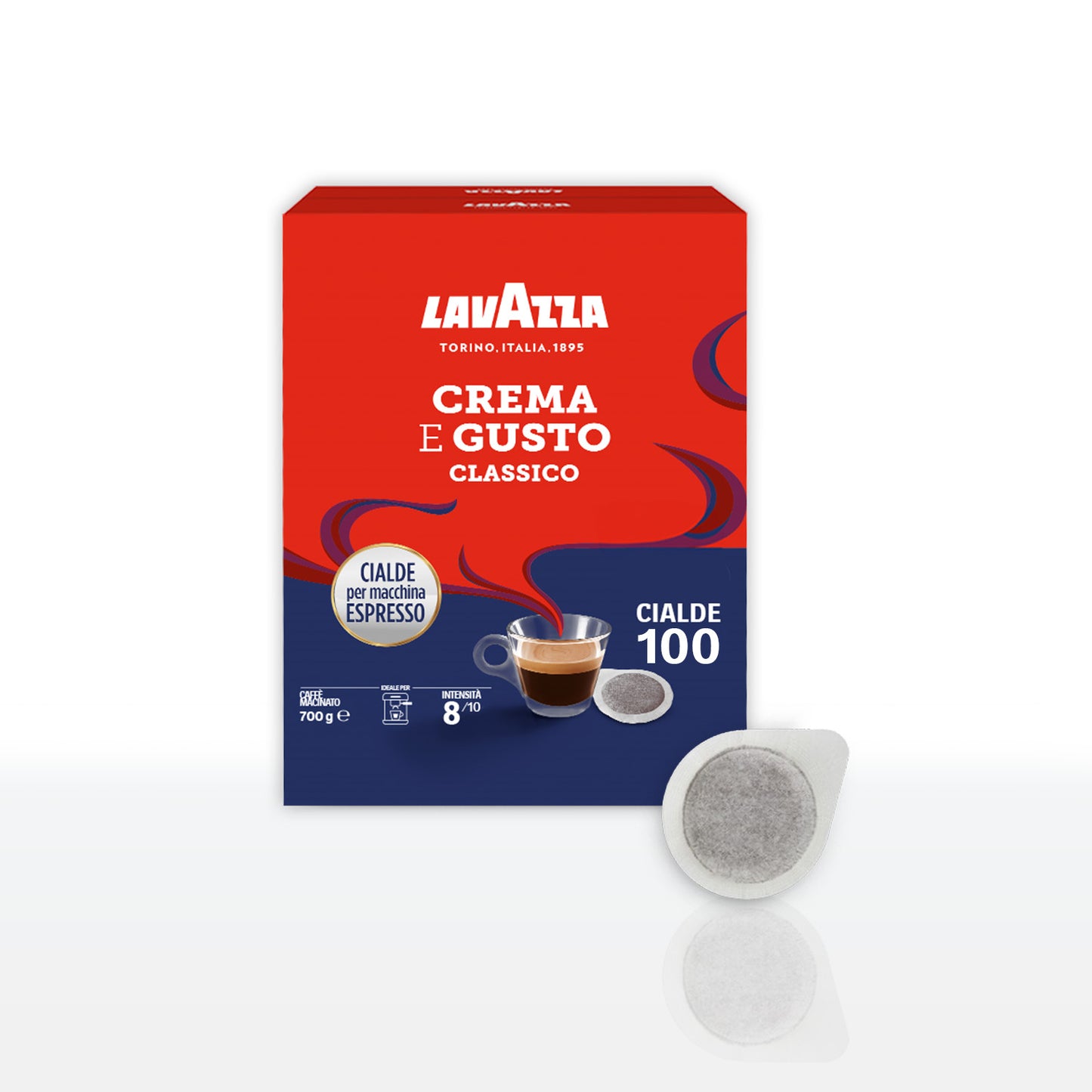 Caffè Lavazza - 100 Cialde Filtro Carta ESE 44 mm - Crema e Gusto