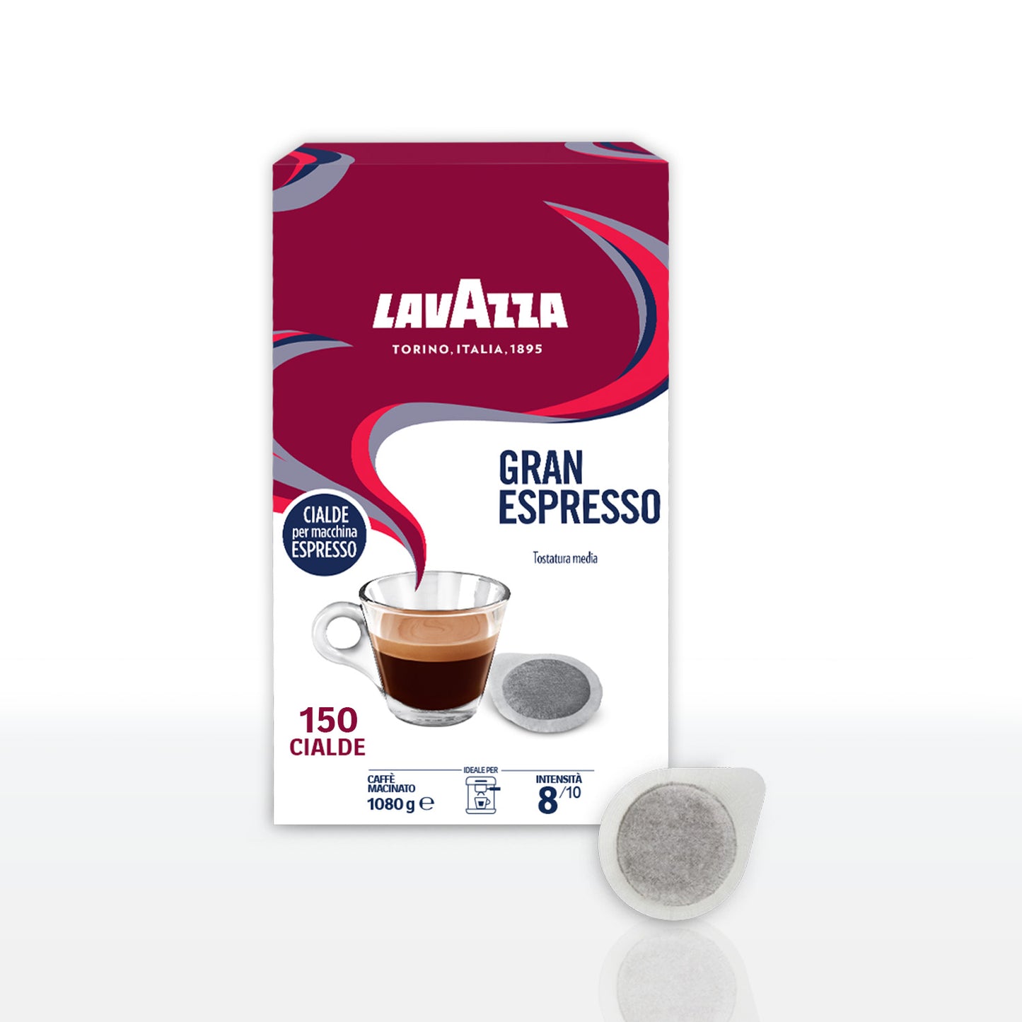 Caffè Lavazza - 150 Cialde Filtro Carta ESE 44 mm - Miscela Gran Espresso