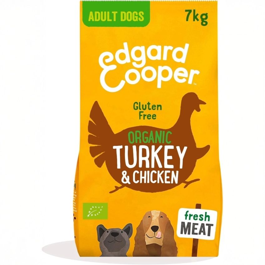 Edgard & Cooper – Crochette Cani – Adulti – Pollo e Tacchino Bio – 7 Kg