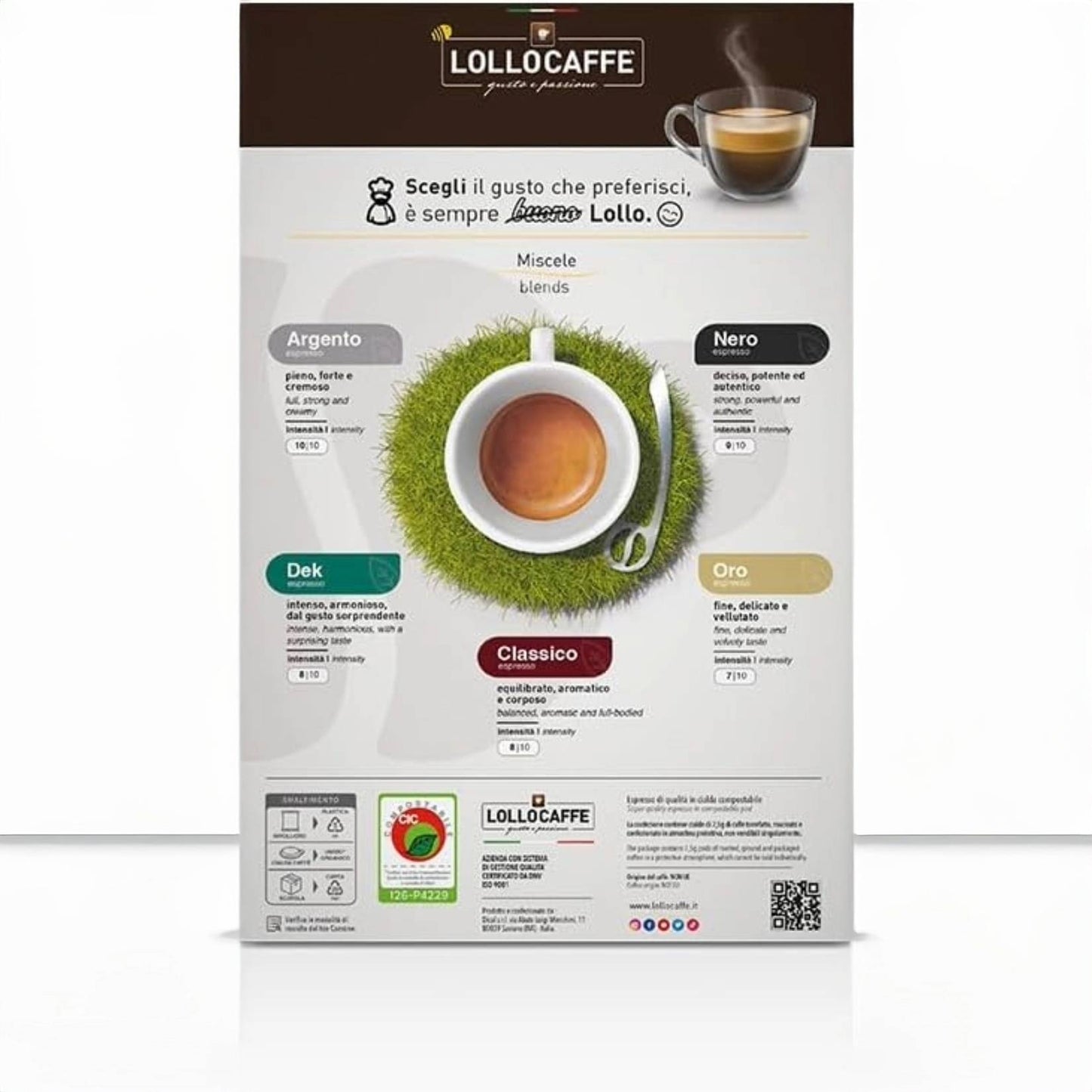 Caffè Lollo Miscela Classica – Cialde ESE 44mm Compatibili, Gusto Equilibrato e Aromatico