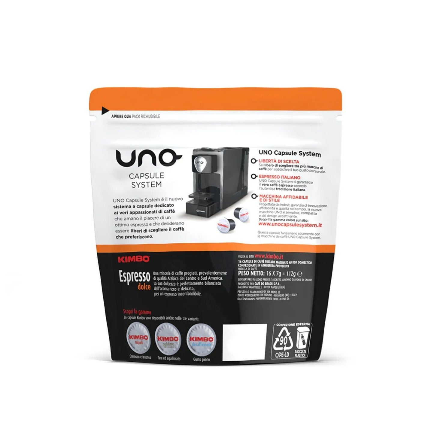 Kimbo Kaffee – Uno System – Süße Mischung