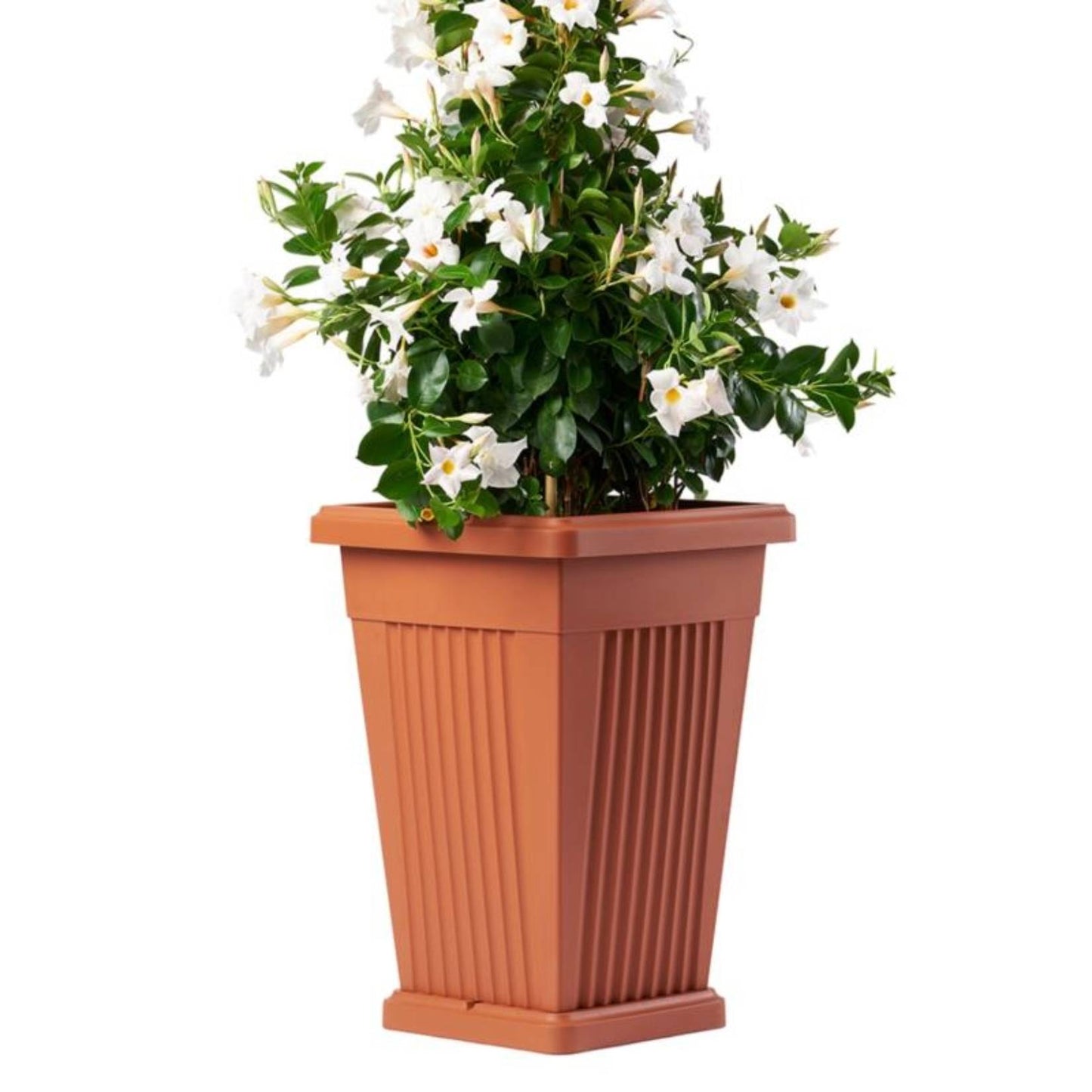 Bama – Vase mit Untertasse – Pyramidenmodell – Terrakottafarbe