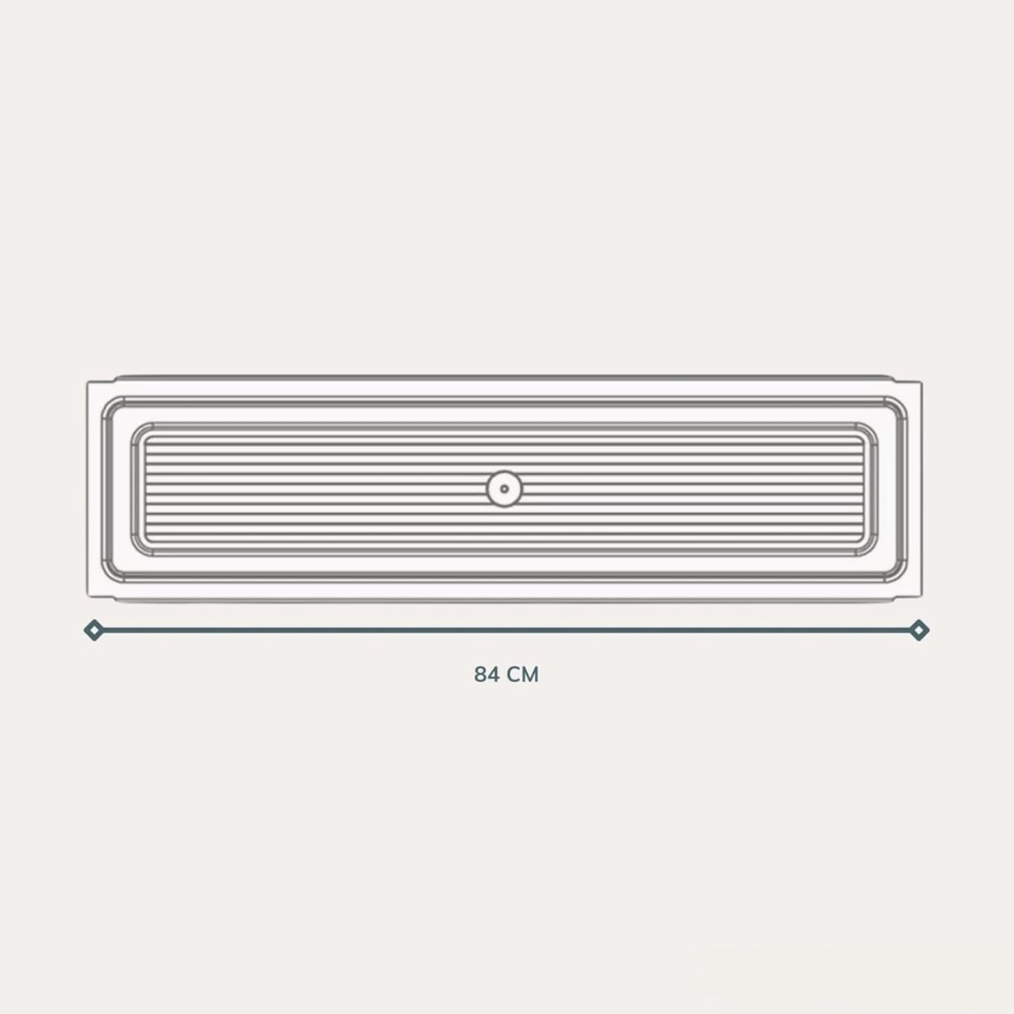 86 cm Abtropfgestell mit Abtropfschale und Glasablage – Geschützter Chromstahl, für 90 cm Wandschränke – Made in Italy