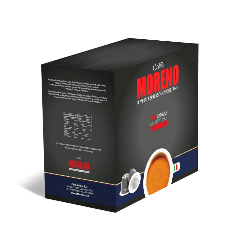 Caffè Moreno – 100 Nespresso-kompatible Kapseln – Top-Aroma