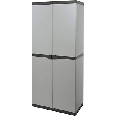 Mongardi – Armadio Portascope in Resina 2 Ante, Ripiani Regolabili (Interno/Esterno) – 68x40x165