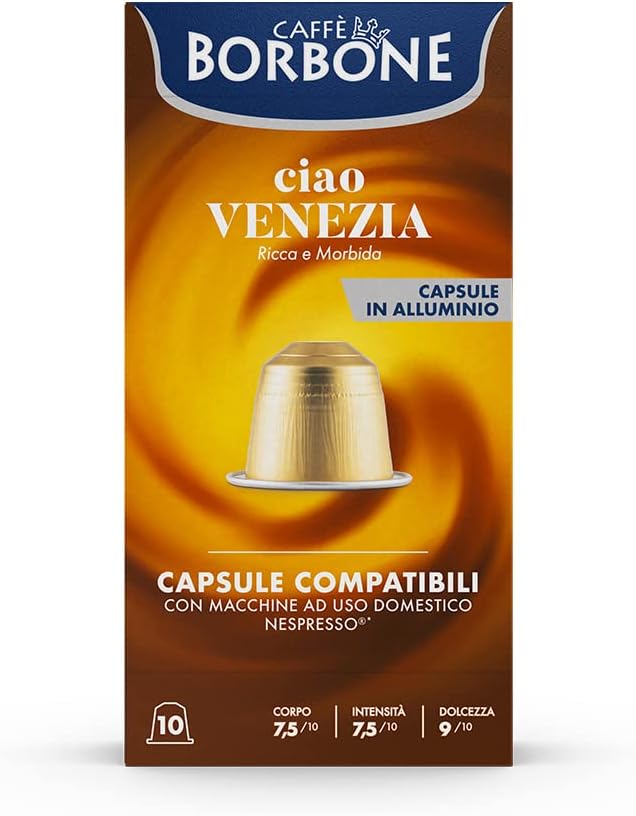 Caffè Borbone - Compatibile con Nespresso - Capsule In Alluminio - Miscela Ciao Venezia