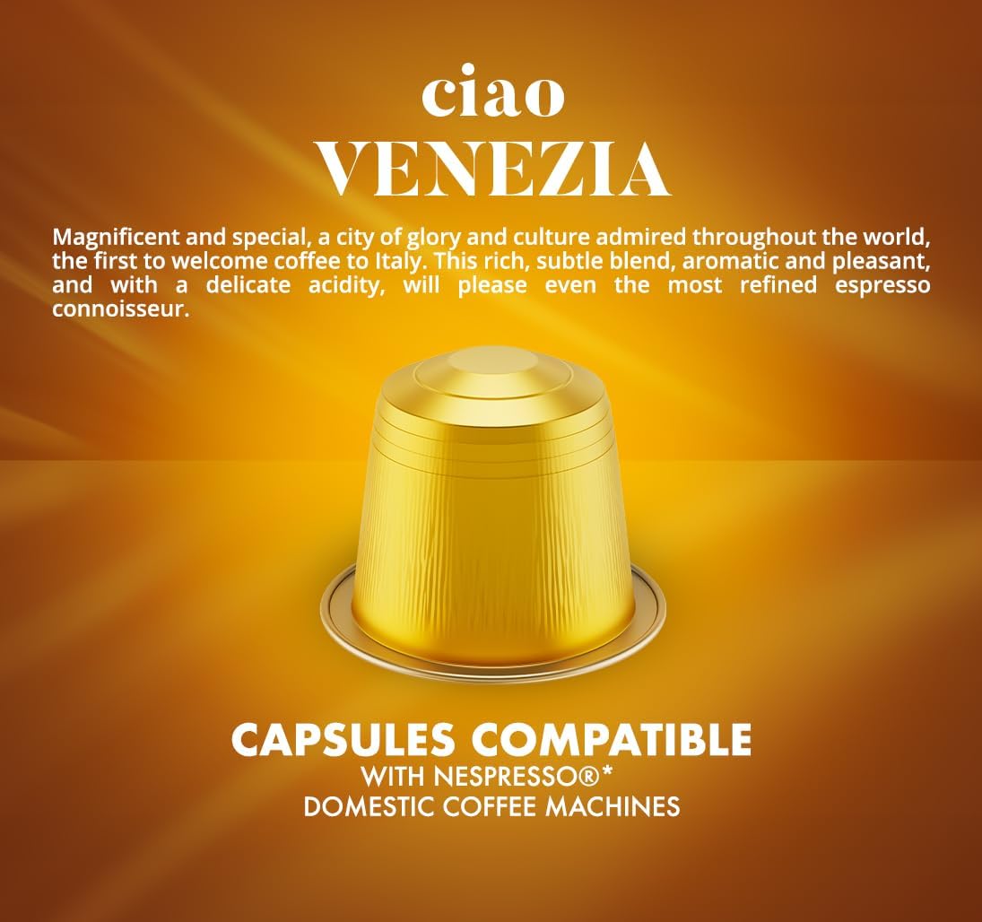 Caffè Borbone - Compatibile con Nespresso - Capsule In Alluminio - Miscela Ciao Venezia