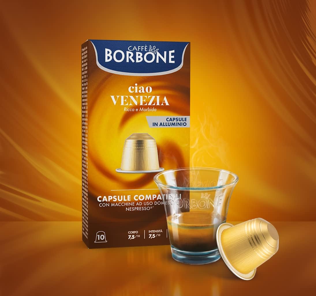 Caffè Borbone - Compatibile con Nespresso - Capsule In Alluminio - Miscela Ciao Venezia