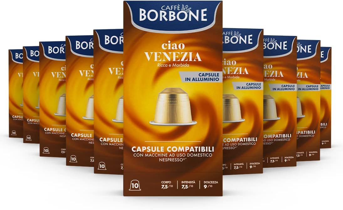 Caffè Borbone - Compatibile con Nespresso - Capsule In Alluminio - Miscela Ciao Venezia