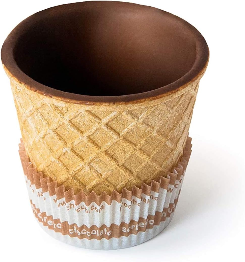 Chocup - Bicchierini wafer e cioccolato fondente - Da 60 Ml - Confezione da 5 Snack