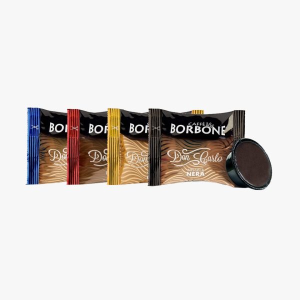 Caffè Borbone – Don Carlo – Mix Degustazione 4 Miscele – 200 Capsule