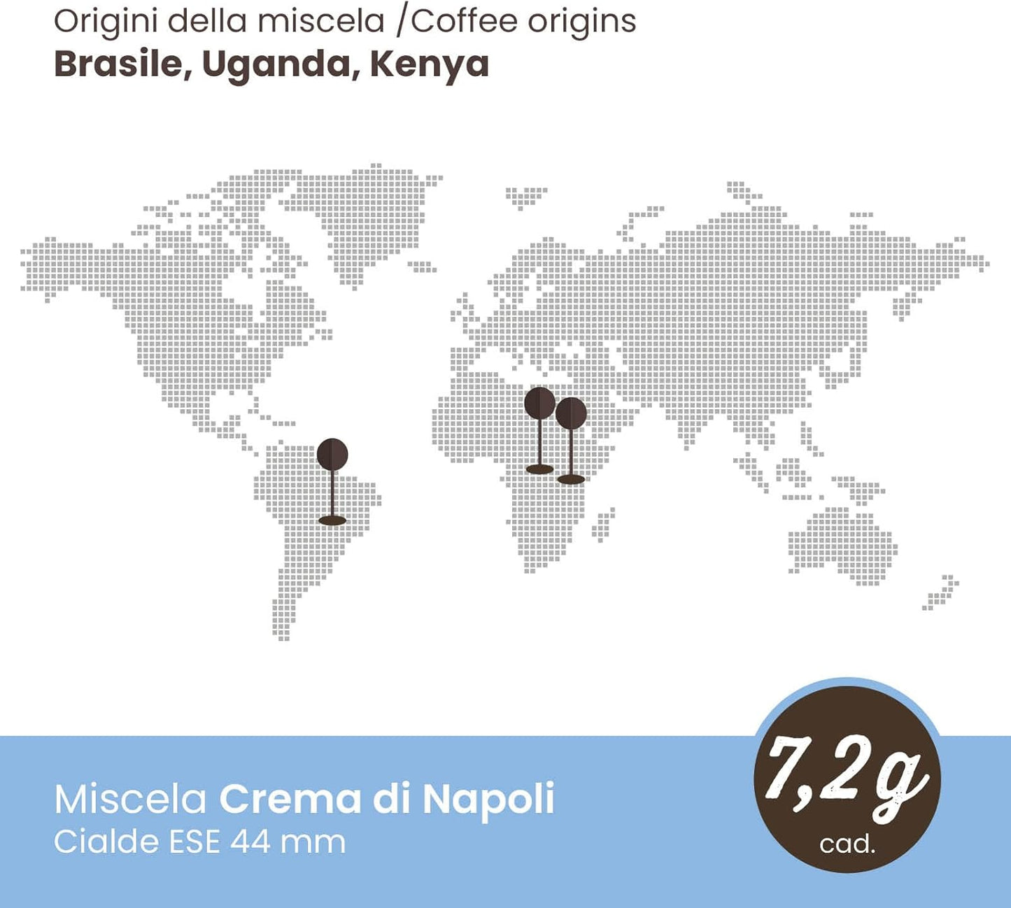 Caffè Toraldo - 150 Cialde Filtro Carta ESE 44 mm - Crema di Napoli