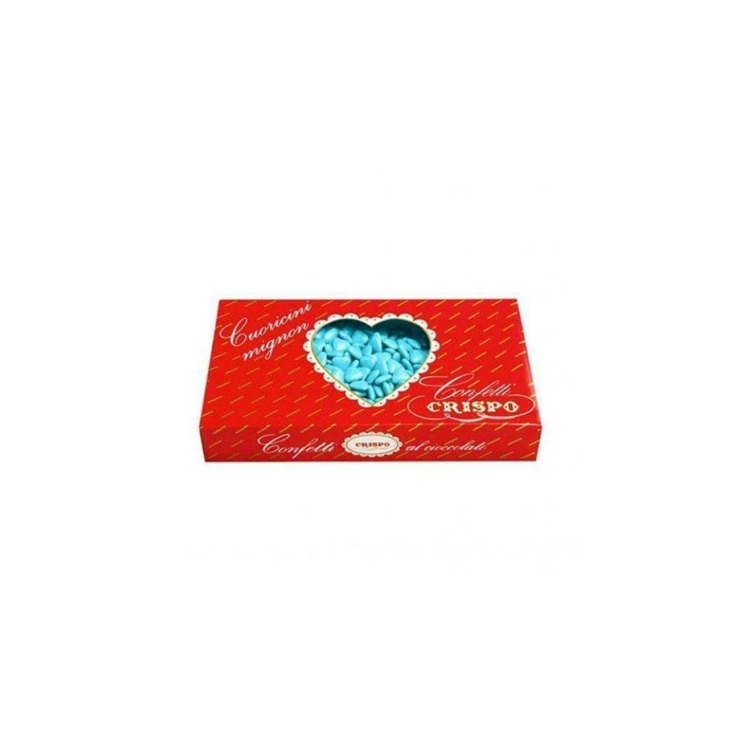 Confetti Crispo - Cuoricini Mignon - Colore Celeste - 1 Kg