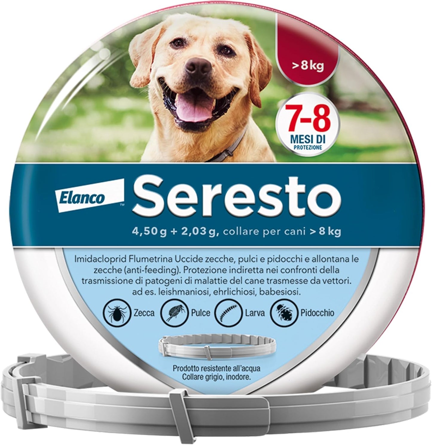 Elanco Seresto - Collare Antiparassitario Per Cani Medio/Grandi - Oltre 8 kg