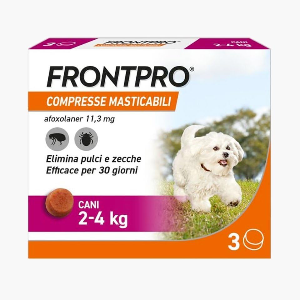 BOEHRINGER – 3 Compresse – Antiparassitario – FRONTPRO Cani da 2-4 KG