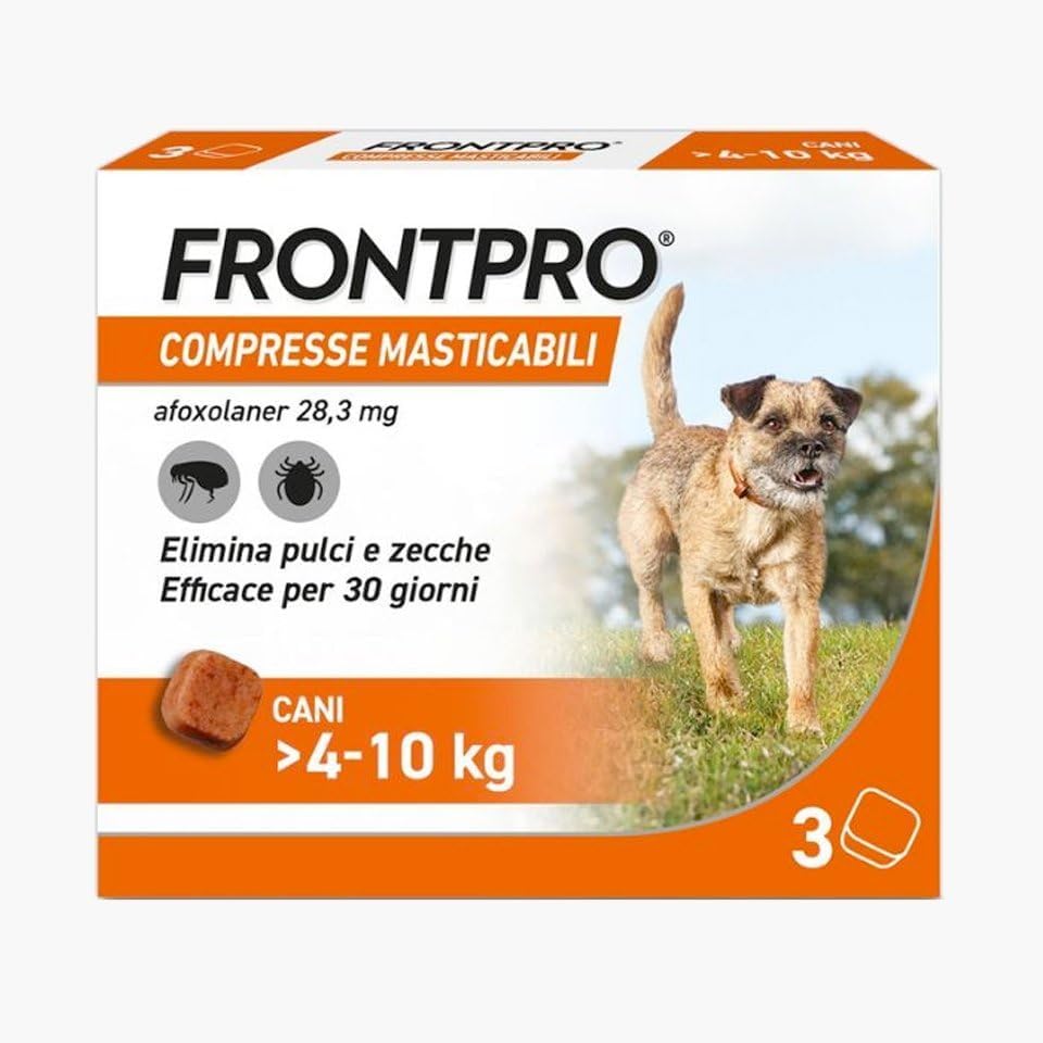 BOEHRINGER – 3 Compresse – Antiparassitario – FRONTPRO CANI – 4-10 KG