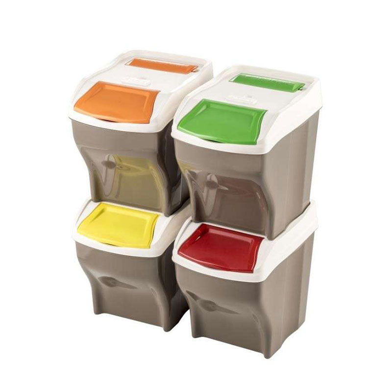 Bama – Pattumiera Raccolta Differenziata – Poker Plus – Set 4×27 Litri
