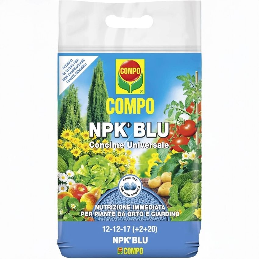 Compo - 4 Kg - Concime Universale Granulare per Orto e Giardino, Pronto Effetto